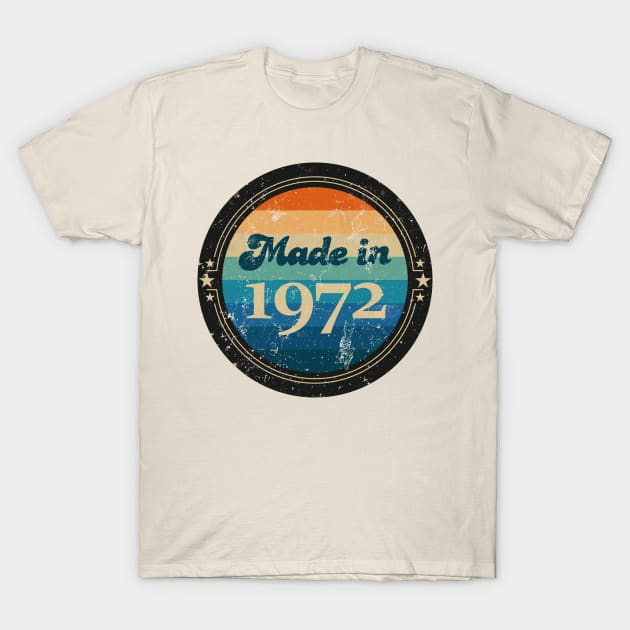 Retro Vintage Made In 1972 T-Shirt by Jennifer